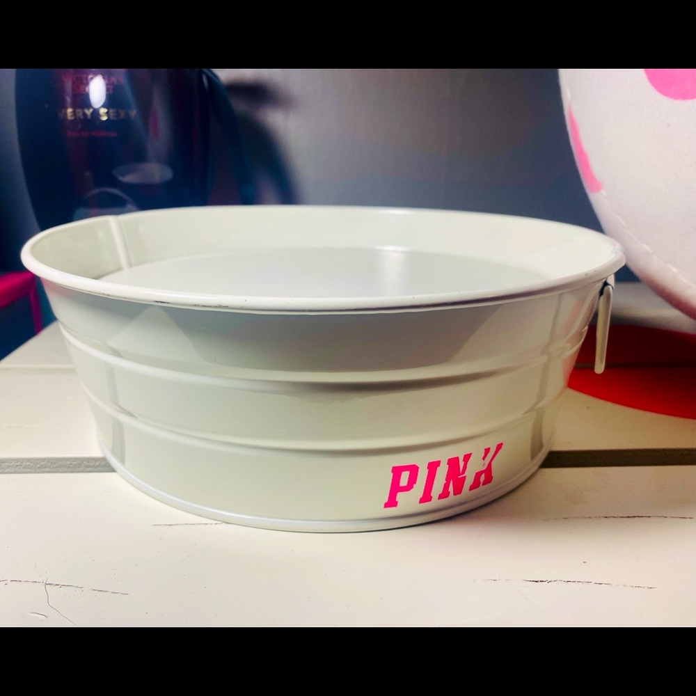 Victoria’s Secret PINK Mini Metal Store Display Tin Bin Adorable RARE HTF